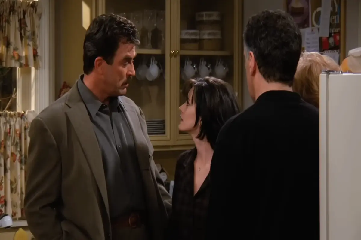 Tom Selleck and Courtney Cox in Friends